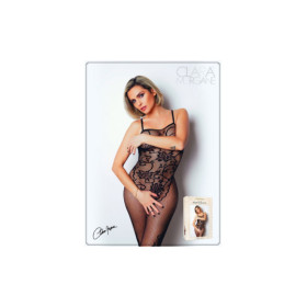 Bodystocking résille imprimé motifs floraux - Le Numéro 13 - Collection Bodystocking 